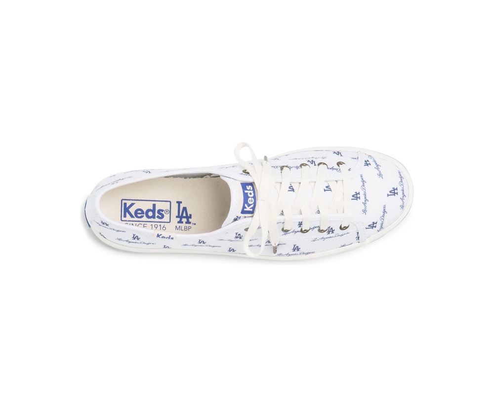 Tenis Keds Mujer Blancos/Azules - Kickstart Mlb® - 5642-JIACG